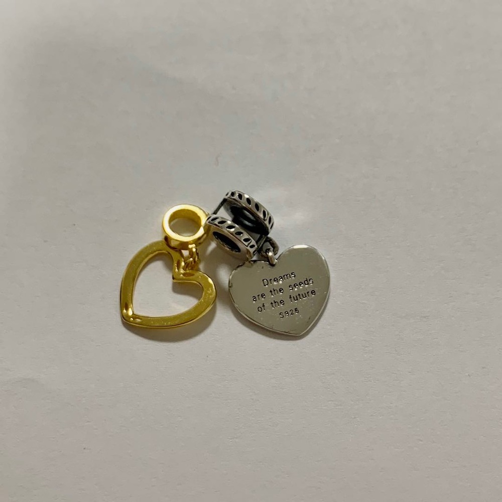 925 Sterling Silver Pandora Heart Charm